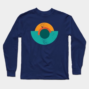 Abstract Geometric Ocean Sunset Long Sleeve T-Shirt